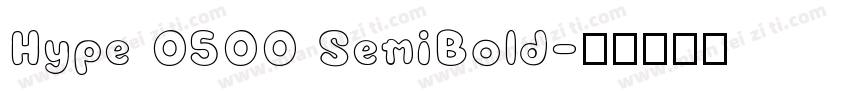 Hype 0500 SemiBold字体转换